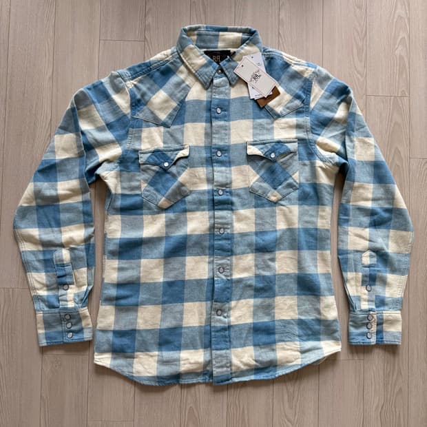 RRL 더블알엘 플래드 트윌 웨스턴 셔츠 L