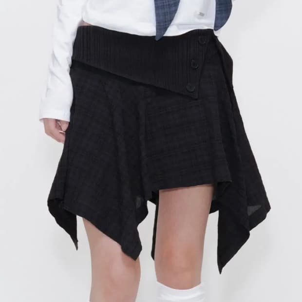 미세키서울 치마 체크 스커트