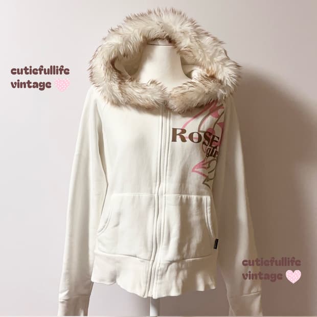 울프죠 프린팅 기모 후드집업