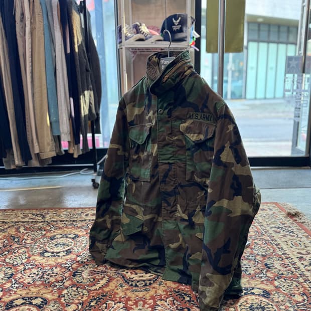 미군 오리지널 M-65 우드랜드 카모 필드 자켓 야상 S~M (593)