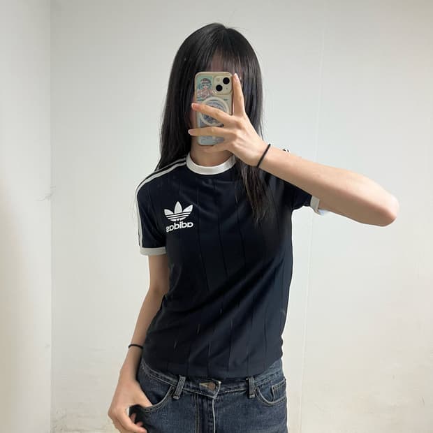 Adidas Black Pinstripe Football Jersey