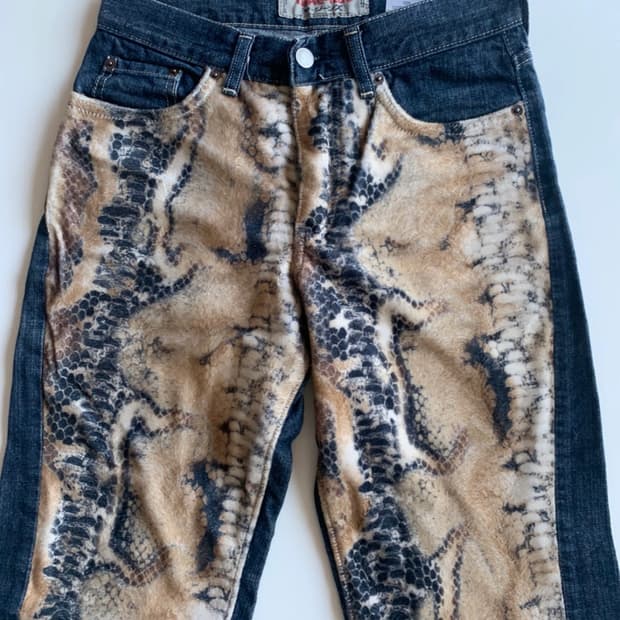 Take two custom semi wide leopard denim