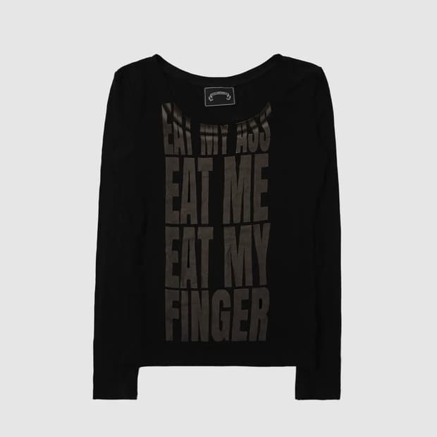 배드블러드 Eat Me 루즈핏 긴팔 티셔츠 롱슬리브 블랙