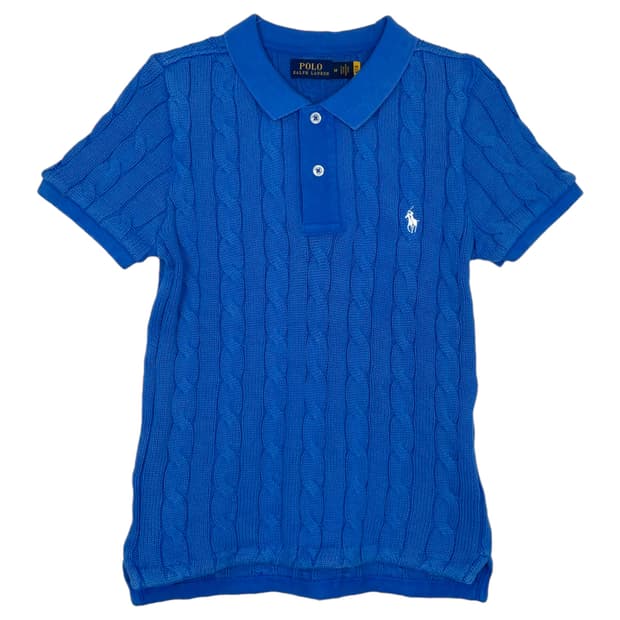 폴로 랄프로렌 꽈배기 반팔 니트 티셔츠