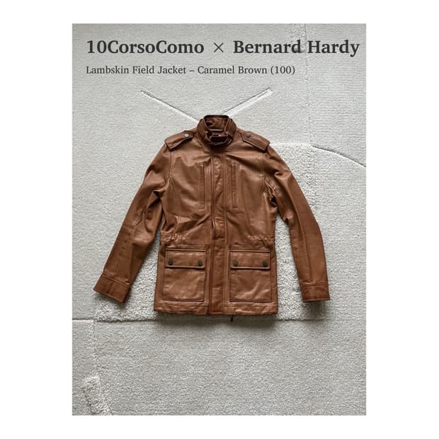 10 꼬르소꼬모 x 베르나르 아르디 램스킨 필드 자켓 브라운 (100)