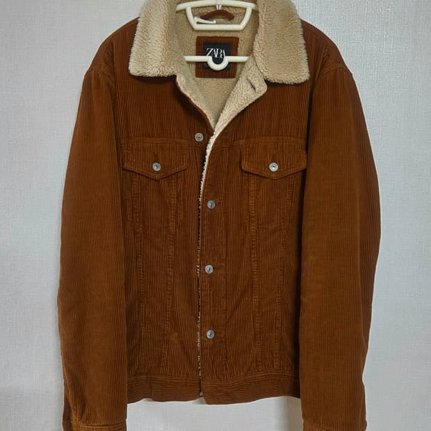 (ZARA)자라 코듀로이 쉐르파 트러커 자켓, 남성겨울자켓