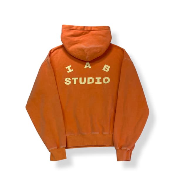 100 아이앱 스튜디오 피그먼트 오렌지 후드티