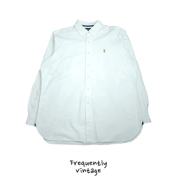 [택포]폴로 클래식핏 화이트 셔츠