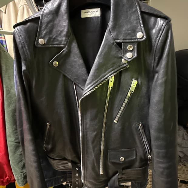 생로랑 L17 램스킨 러이더 자켓