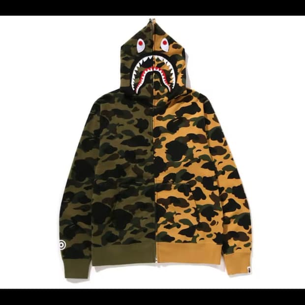 1ST CAMO SEPARATE SHARK FULL ZIP HOODIE
