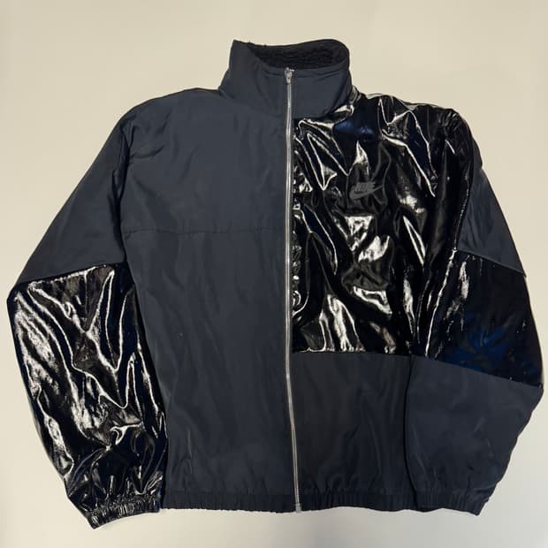 여성 나이키 오버핏 유광 점퍼 자켓 L