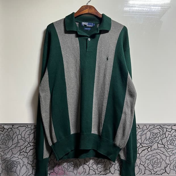 폴로 랄프로렌 스트라이프 긴팔 니트