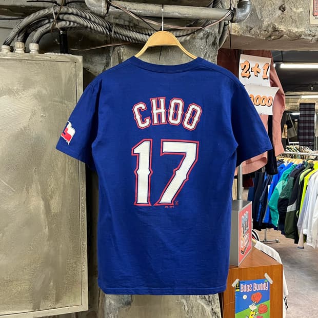 마제스틱 엠엘비 텍사스 추신수 반팔티 블루 S #csz2965