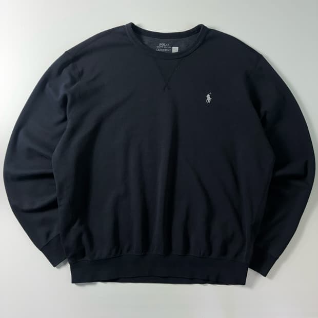 Polo  폴로 랄프로렌 자수 코튼 블랙 맨투맨 