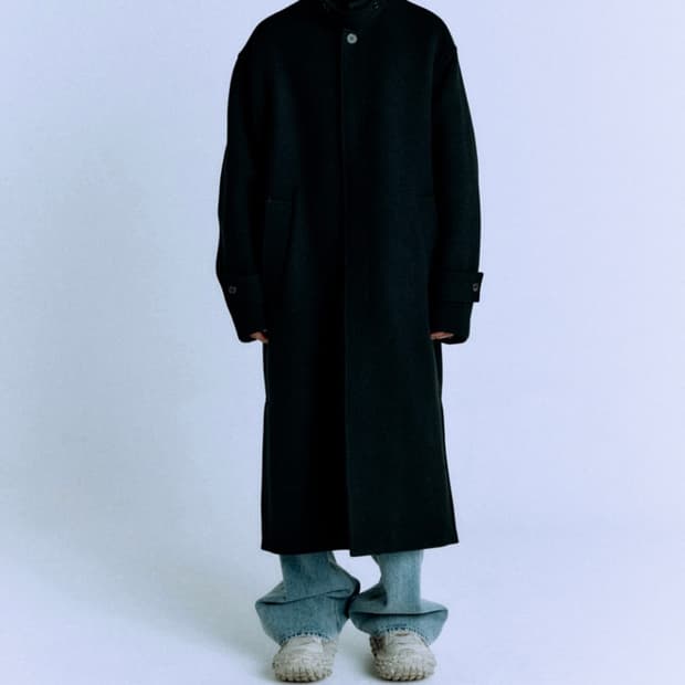 인터섹션 오버사이즈 발마칸 맥시 코트 [BLACK]