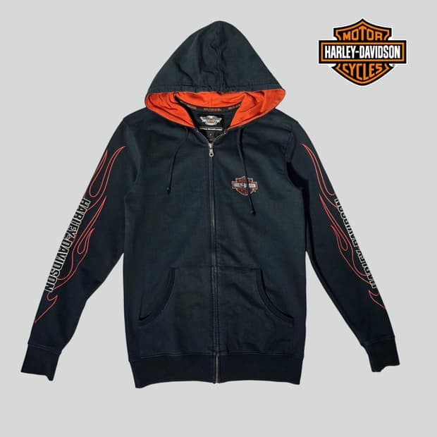 [S]할리데이비슨 플레임 후드집업