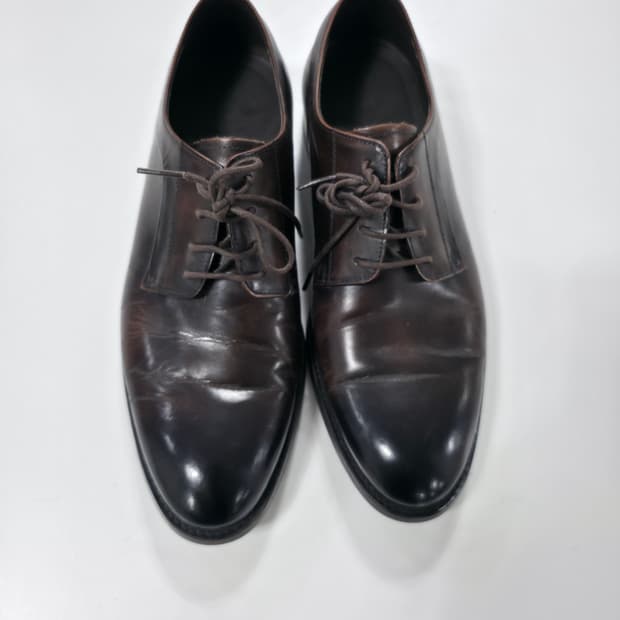 탠디 다크 브라운 레더 더비 슈즈 260