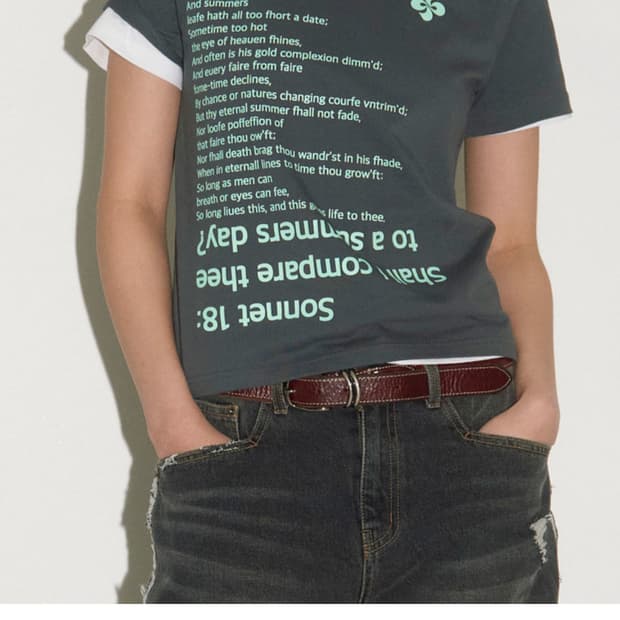 SONNET 18 T-SHIRT (charcoal)