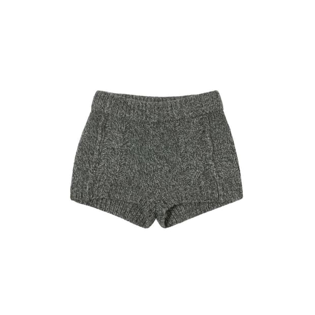 보헤미안서울 보헴서 케이블 니트 쇼츠 멜란지그레이