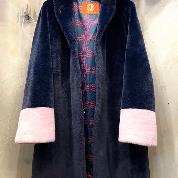 Lang&Lu 페이크 퍼 후드 코트