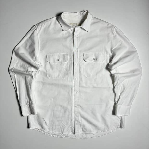 셔터 SHIRTER 화이트 워크 코튼 셔츠 R1702