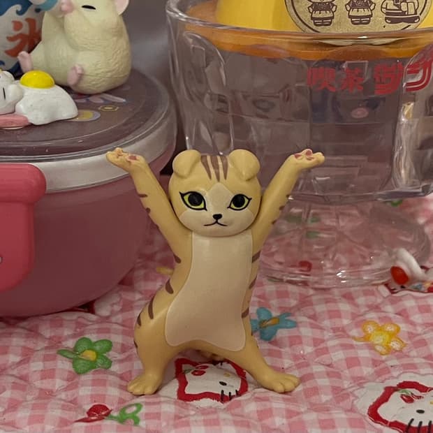 마스코트 고양이 피규어 가챠 소품 냥이
