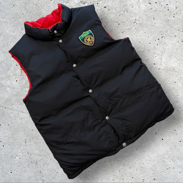 [L] 폴로 랄프로렌 보이즈 리버시블 블랙 패딩 조끼 D112