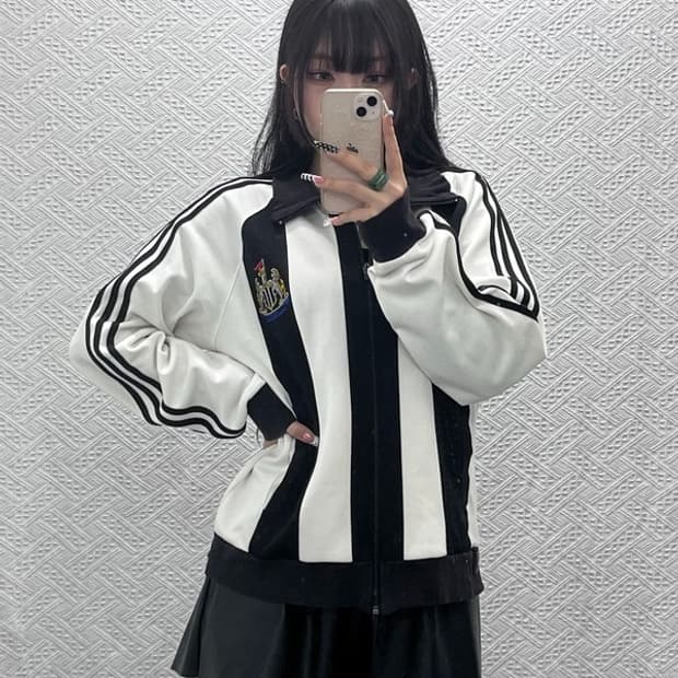 아디다스 빈티지 레트로 스포티 뉴캐슬 져지 집업 105 C10190