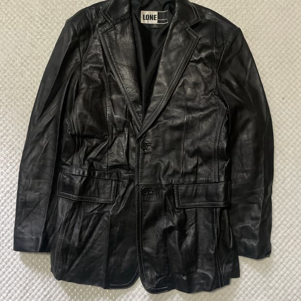 Juun.J 준지 정욱준 LONE 웨스턴 무드 램스킨 양가죽 레더 자켓