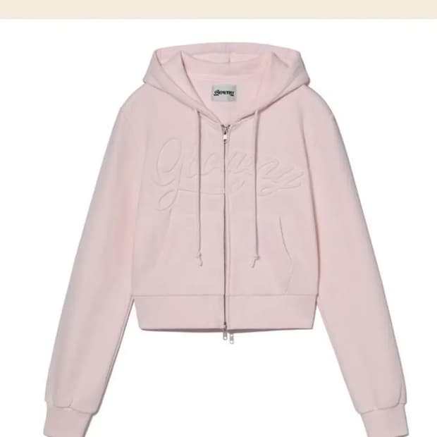 글로니 조던 후디 핑크 크롭