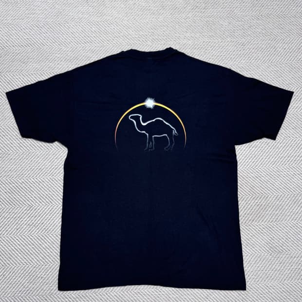(XL) 90s 빈티지 카멜 프로모 이클립스 포켓 티셔츠
