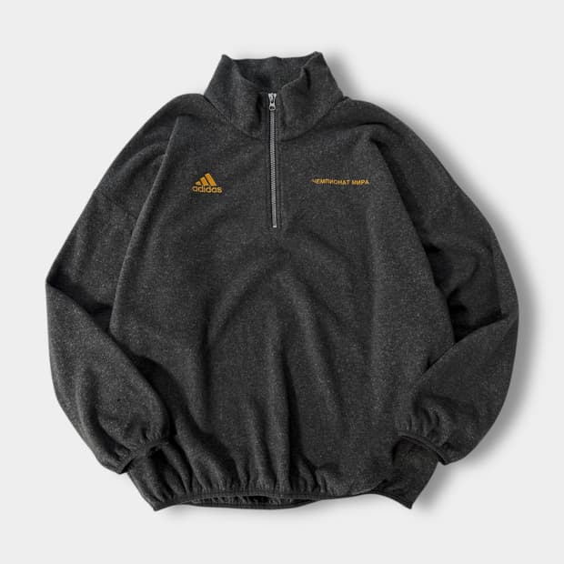 아디다스 x 고샤루브친스키 18fw 오버사이즈 하프집 플리스 자켓