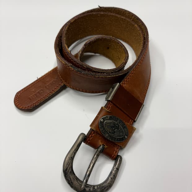 폴로클럽 빈티지 웨스턴 레더 버클 벨트 Polo Club