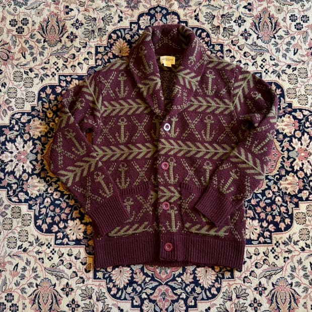 오베이 숄칼라 가디건 남성100