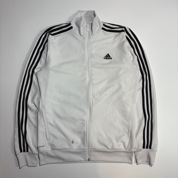 아디다스 화이트 트랙 집업 자켓