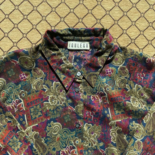 플라워 패턴 셔츠