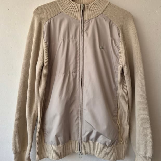 라코스테 남성 블루종니트집업