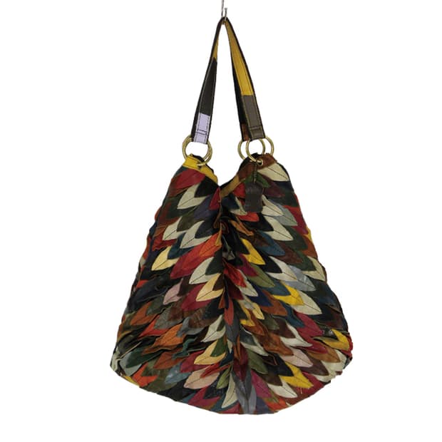 crouching 빈티지레더패치숄더백