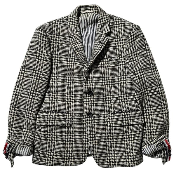 톰브라운 울 글렌체크 싱글 3B 블레이저 자켓