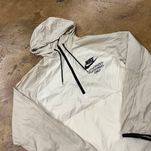 [정품/L] 나이키 바람막이 후드 아이보리 화이트 b14