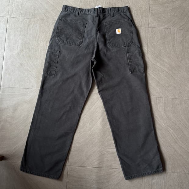 칼하트 정품 오리지널 블랙 싱글니 카펜터 팬츠