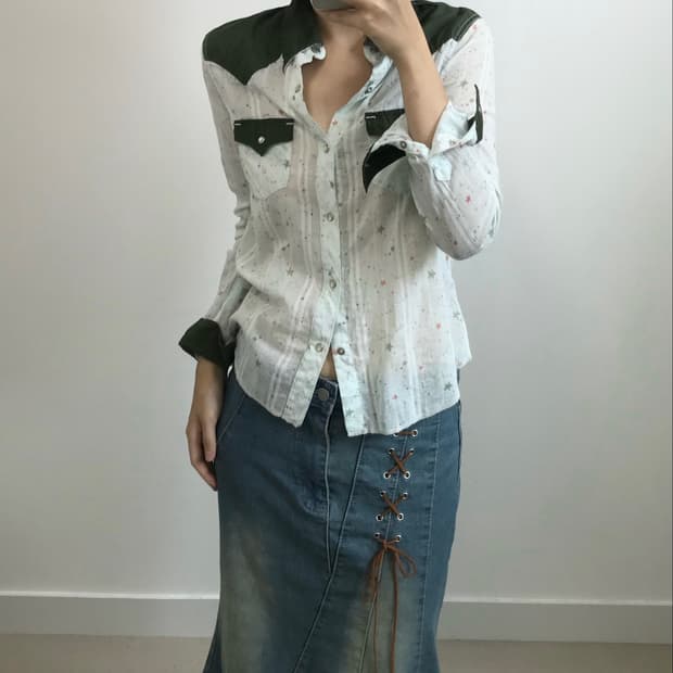 Levis 리바이스 레이디 스타패턴 웨스턴 셔츠
