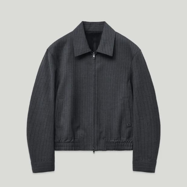 [48] 엘무드 사토리얼 테일러드 블루종 자켓 핀스트라이프