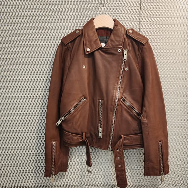 올세인츠 램스킨 바이커 쟈켓