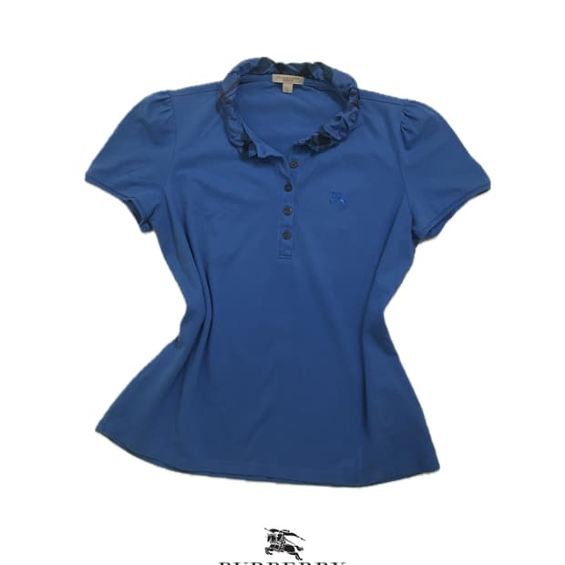 Burberry blue puff check t shirt