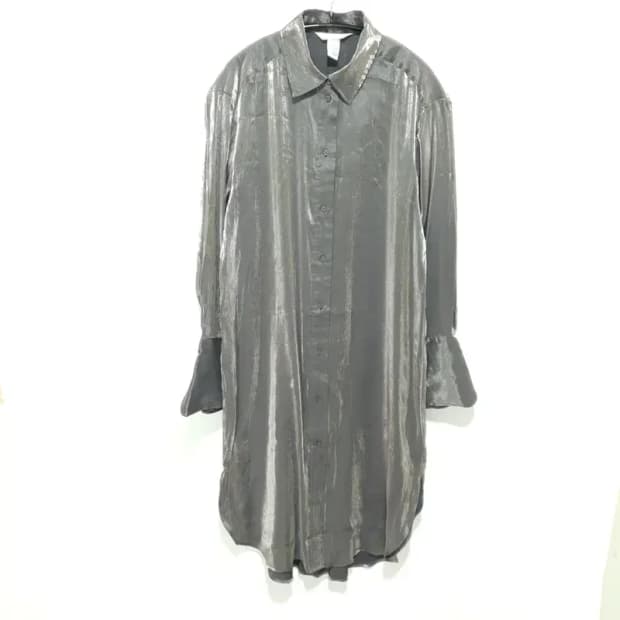H&M 새틴 셔츠 원피스 XS_M0373