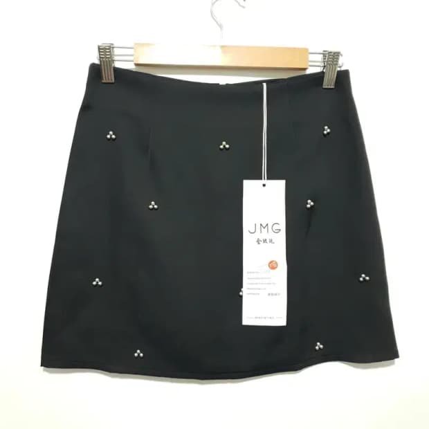 새틴 큐빅 스커트 XL_S0654