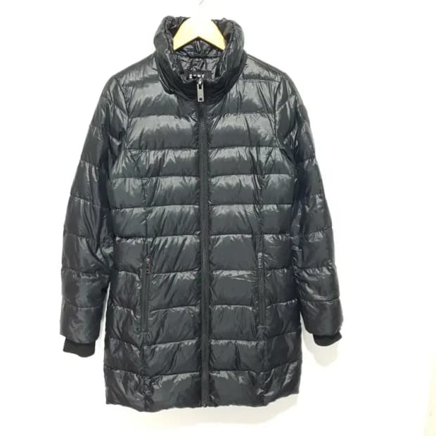 DKNY 여성 덕다운 유광 롱 패딩 S_W0160