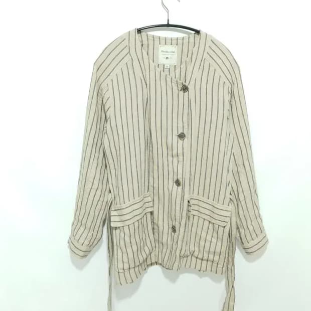 써스데이아일랜드 스트라이프 린넨 자켓 S_M0930