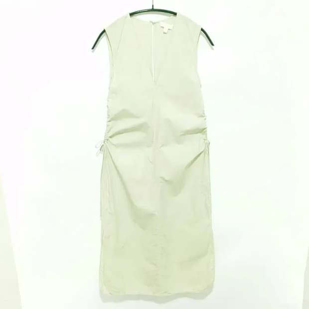 코스 오가닉 코튼 브이넥 드로우스트링 원피스 EUR 34_S1035